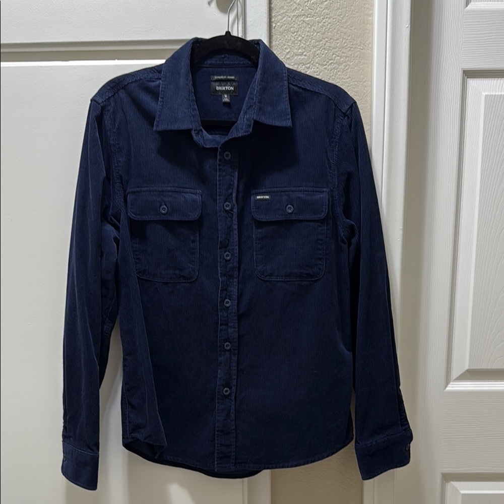 Brixton Blue Lightweight Corduroy Shirt Jacket